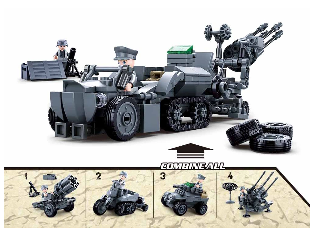 Sluban Army WWII M38-B0681 Německá mobilní protiletadlová jednotka