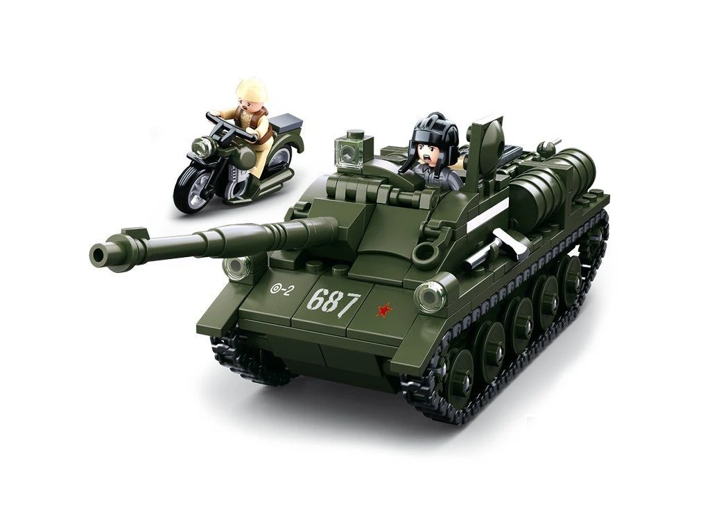 Sluban Army WWII M38-B0687 Sovětský stíhač tanků SU-85