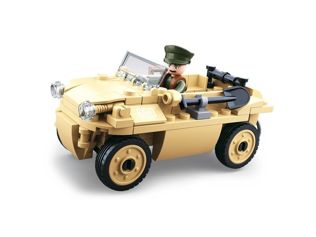 Sluban Army WWII M38-B0690 Německý obojživelný vůz Schwimmwagen