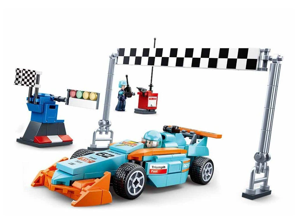 Sluban Racing Team M38-B0762 Závodní formule s cílovou bránou