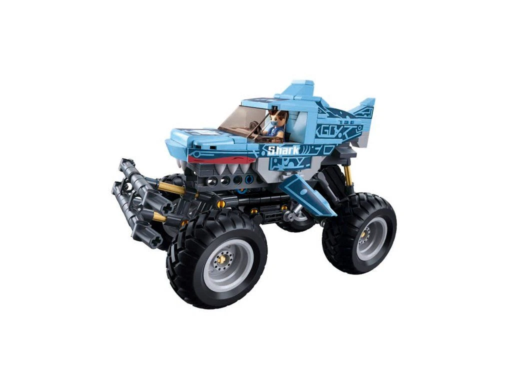 Sluban Power Bricks M38-B1163 Modrý natahovací off-road Žralok