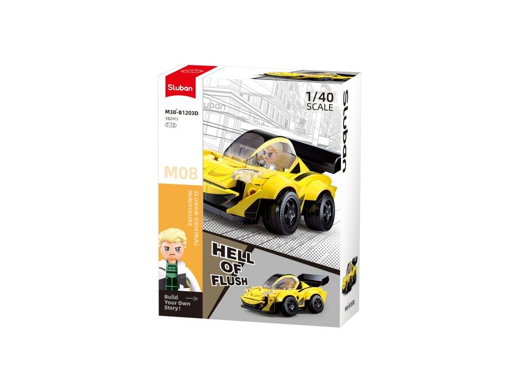 Sluban Hell of Flush M38-B1203D Upravený sportovní automobil M08 v měřítku 1:40