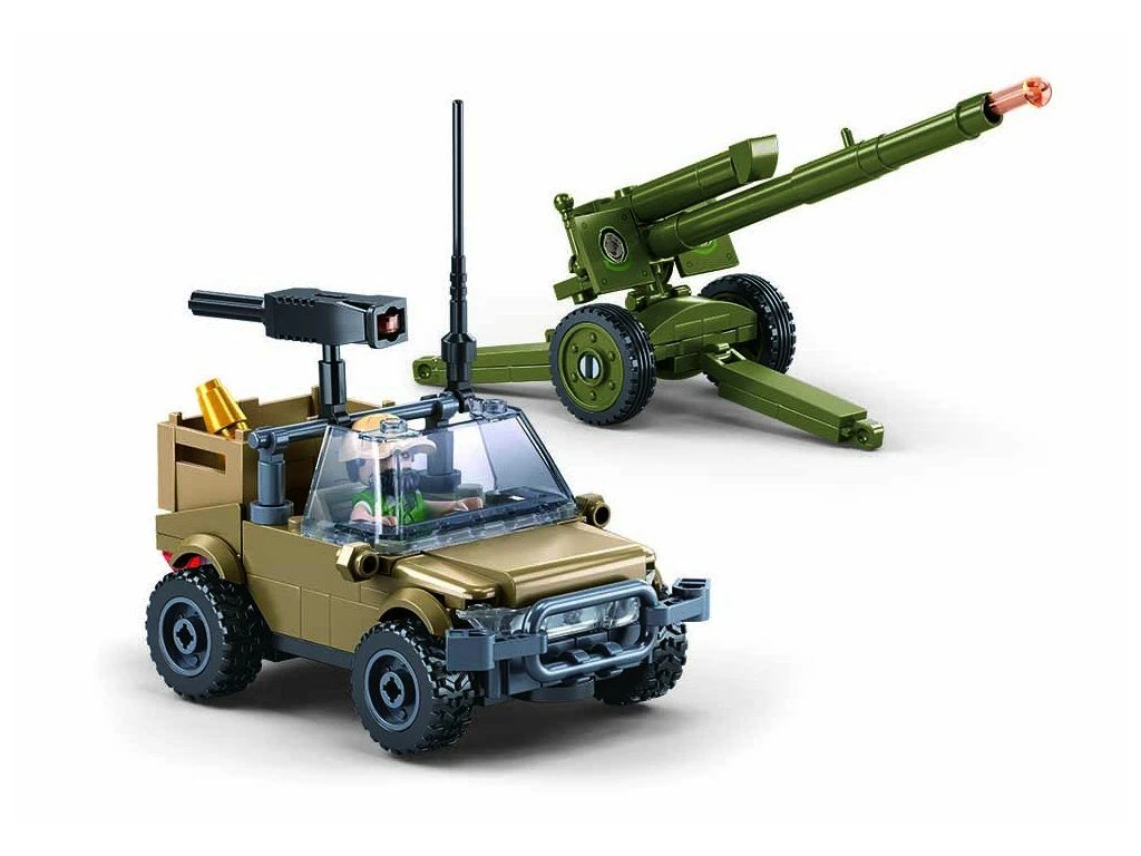 Sluban Army M38-B1255 Vojenský vůz s houfnicí D-30S