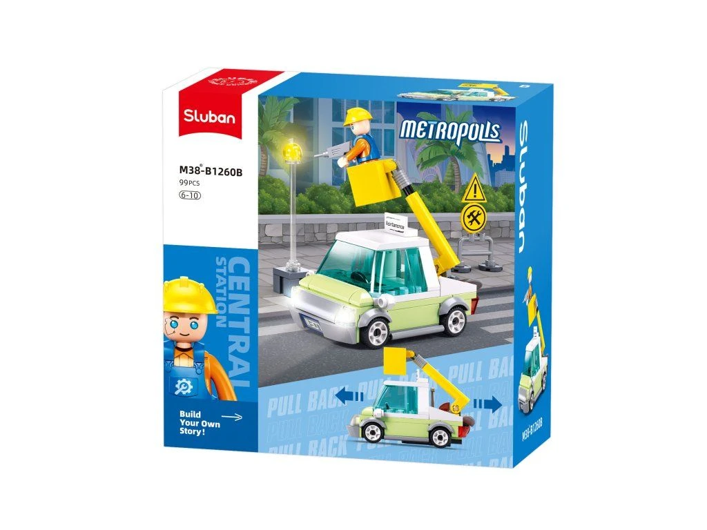 Sluban Metropolis M38-B1260B Servisní vůz s plošinou