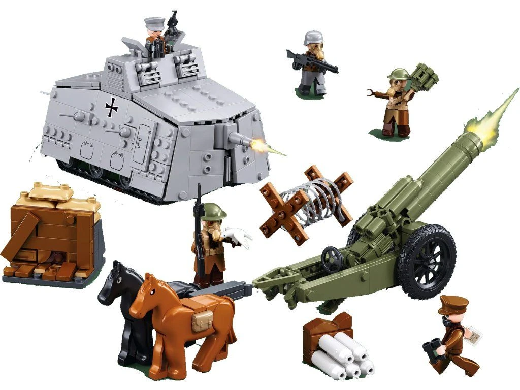 Sluban Army WWI M38-B1295 Tank A7V-S z první světové války
