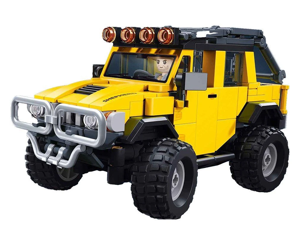 Sluban ModelBricks M38-B1359 Žlutý terénní automobil H2 v měřítku 1:35