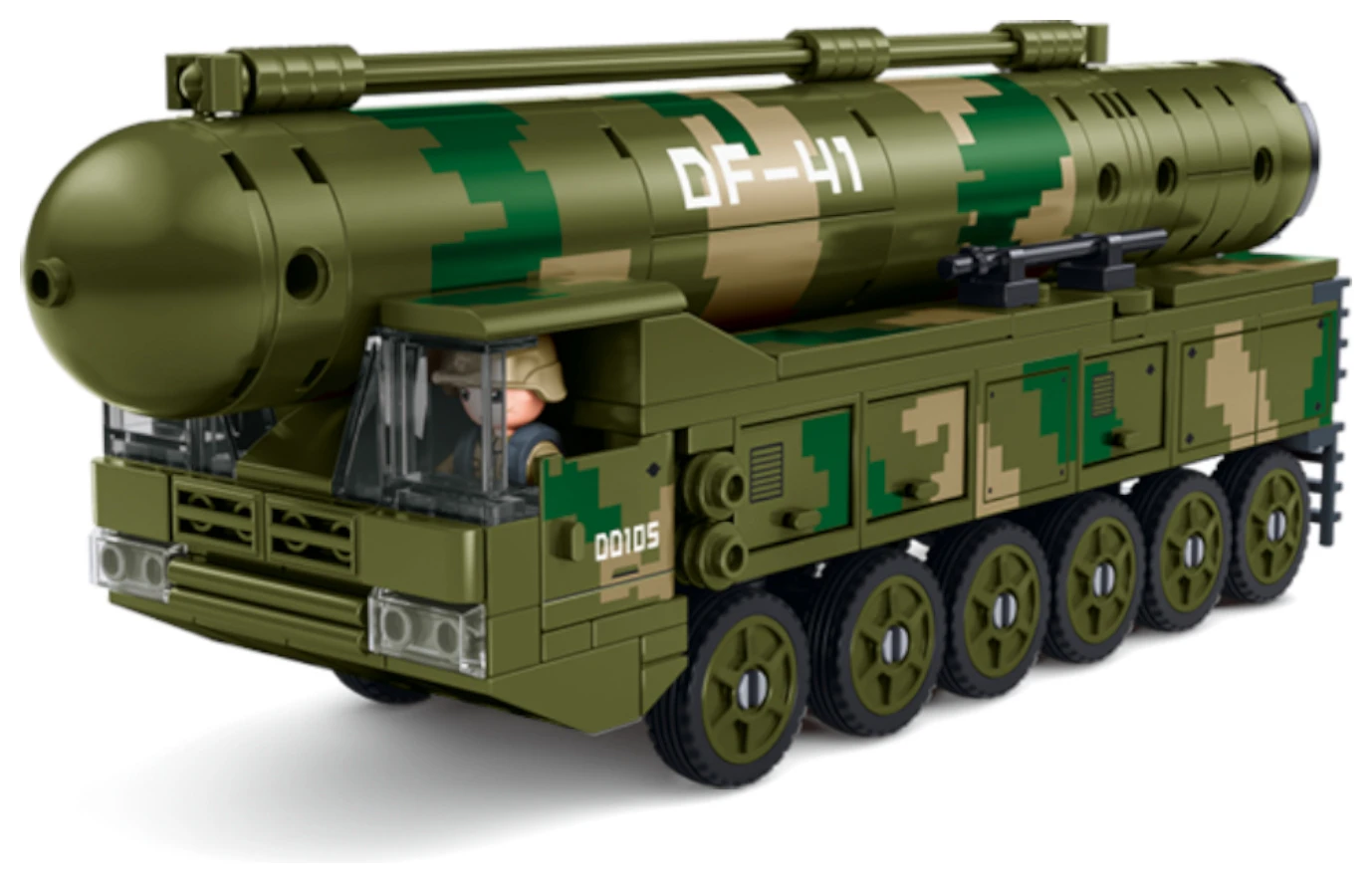 Sluban Army M38-B1575 Mobilní odpalovací zařízení s mezikontinentální balistickou raketou DF-41S v měřítku 1:55