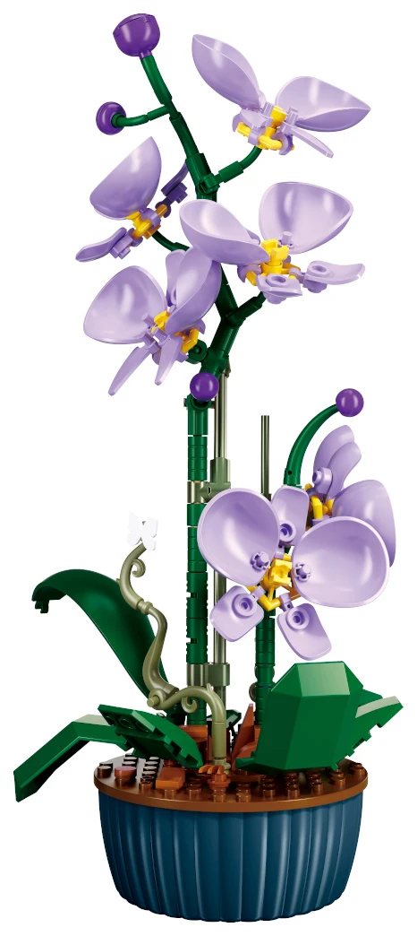 Sluban Pleyerid M38-P8063A Fialová orchidej v květináči
