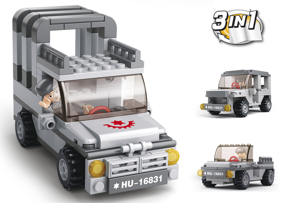 Sluban Army M38-B0537A Jeep 3v1