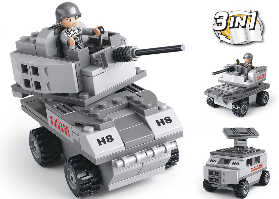 Sluban Army M38-B0537B Obrnený automobil 3v1