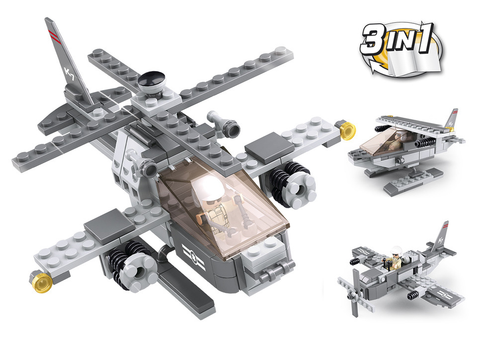 Sluban Army M38-B0537G Útočná helikoptéra 3v1