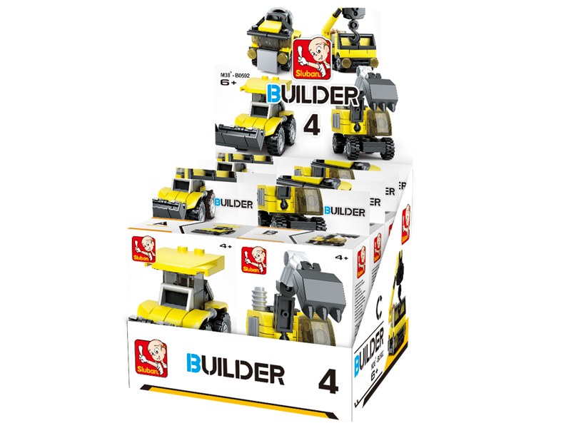 Sluban Builder M38-B0592 Stavitelia 4 druhy / 8ks