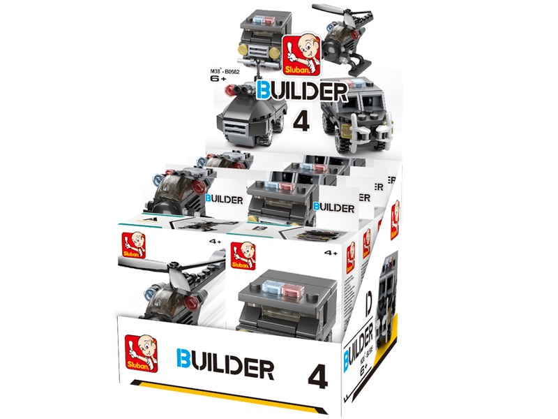 Sluban Builder M38-B0595 Polícia 4 druhy / 8ks