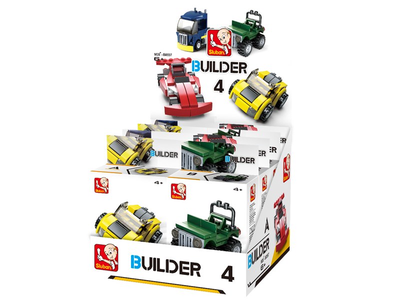 Sluban Builder M38-B0597 Vozidlá 4 druhy / 8ks
