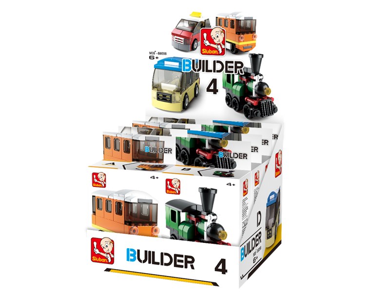 Sluban Builder M38-B0598 Verejná doprava 4 druhy / 8ks