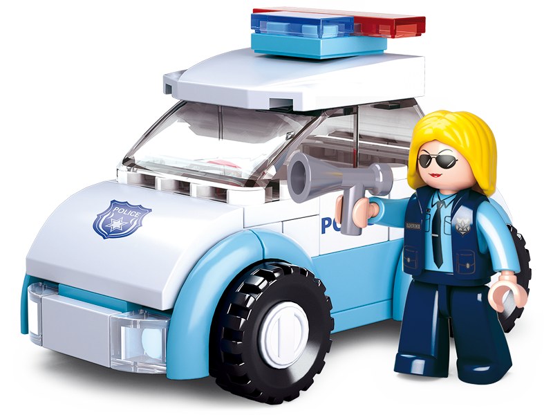 Stavebnice Policistka s vozem