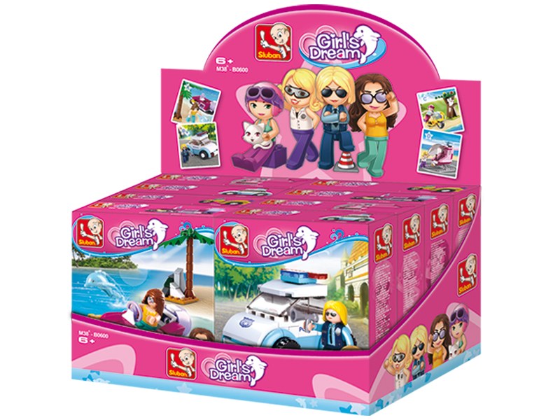 Sluban Girls Dream M38-B0600 Displej – 4 druhy / 8ks