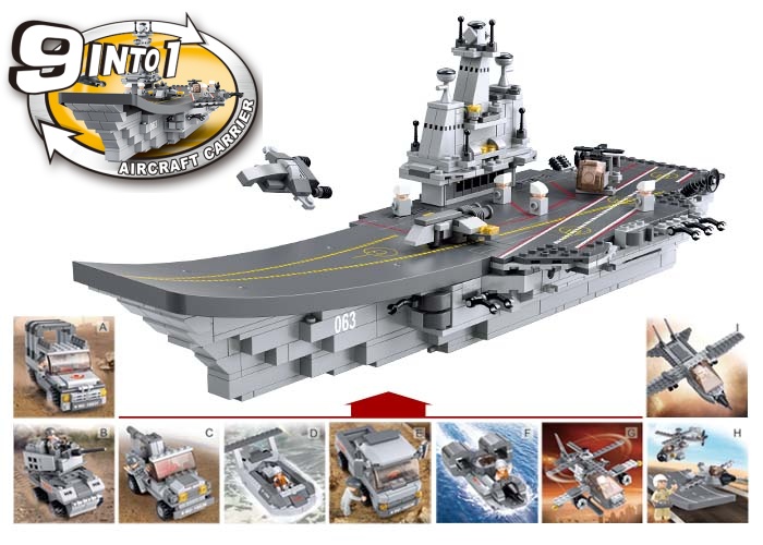 Sluban Lodě M38-B0537 Lietadlová loď 9v1