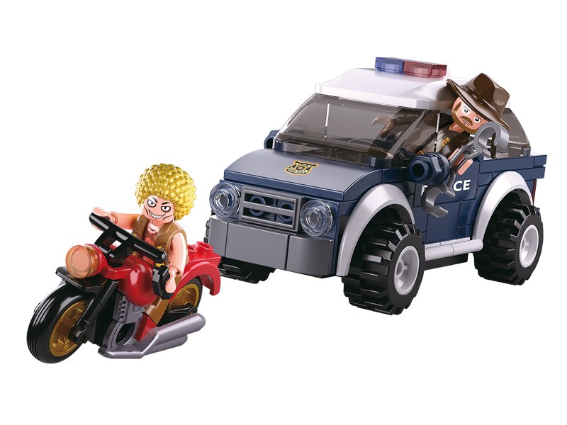 Stavebnice Sluban Offroad a zloděj na motorce