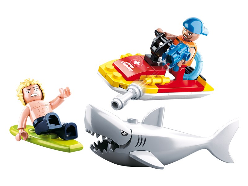 Sluban Rescue M38-B0668 Vodný skúter a žralok