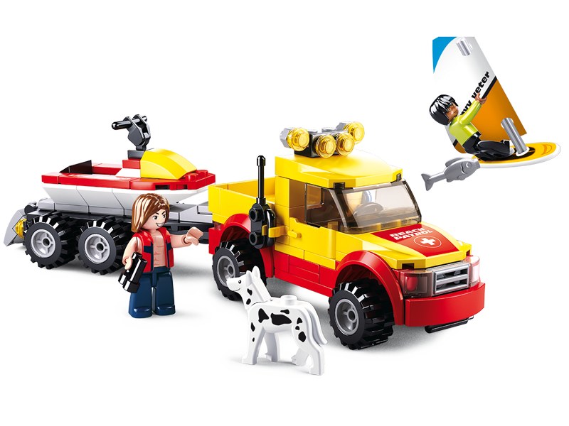 Sluban Rescue M38-B0672 Ťažný automobil s vodným skútrom