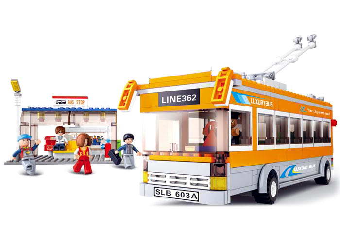 Hračka Sluban Trolejbus se stanicí